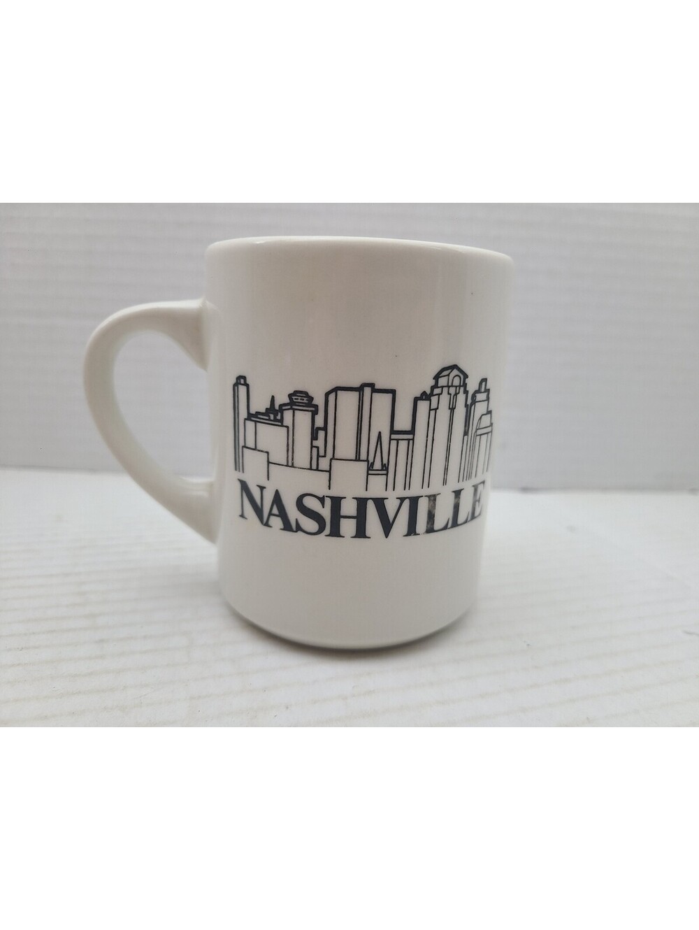 Nashville Vintage 1990s City Skyline Ceramic Coffee Mug